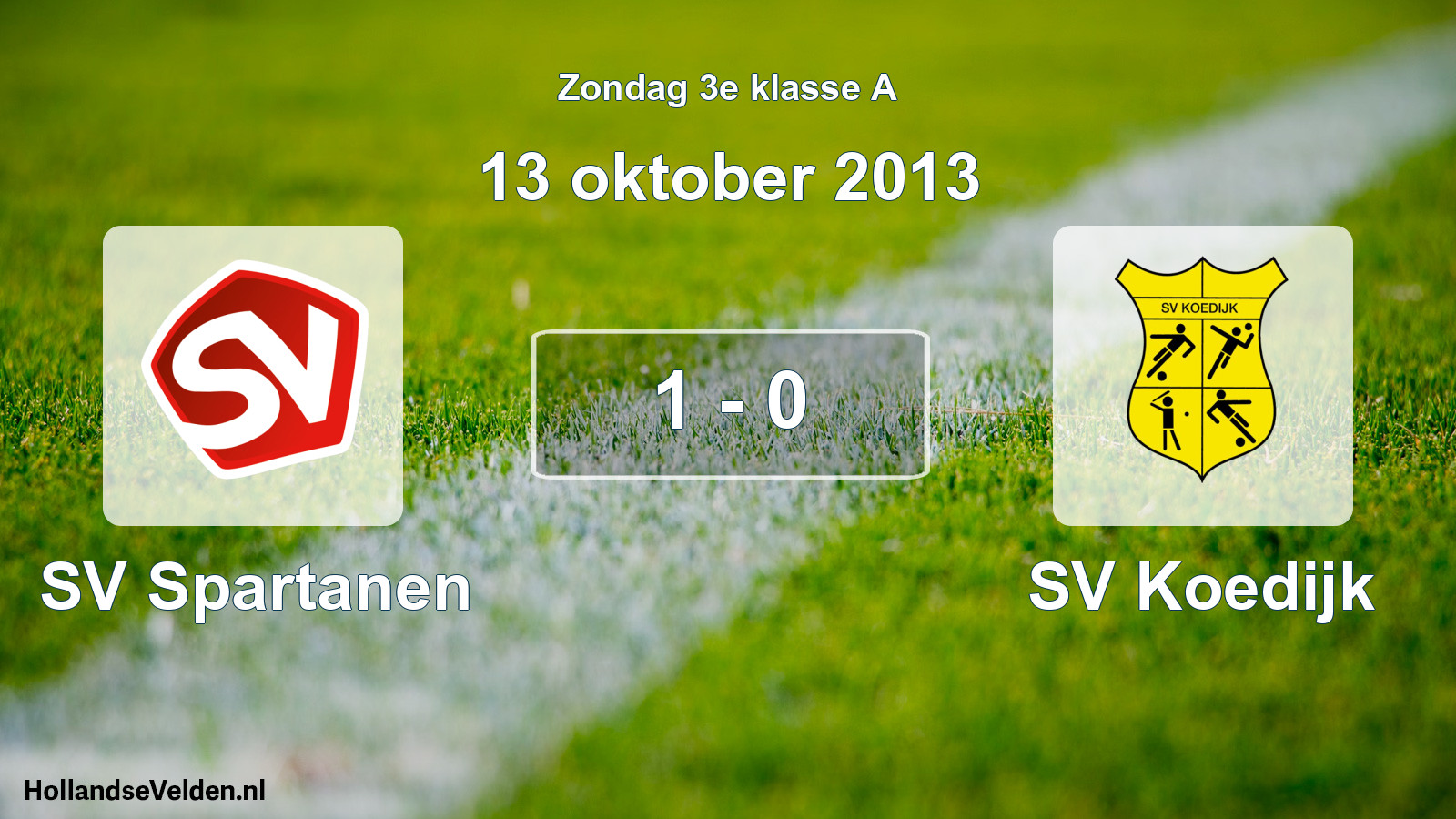 Total number of matches played: SV Spartanen - SV Koedijk 1 - 0 (13 October 2013)