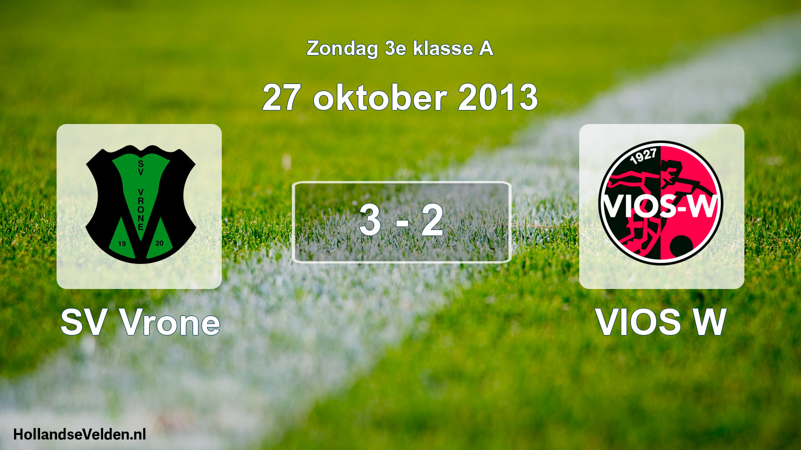 Total number of matches played: SV Vrone - VIOS W 3 - 2 (27 October 2013)