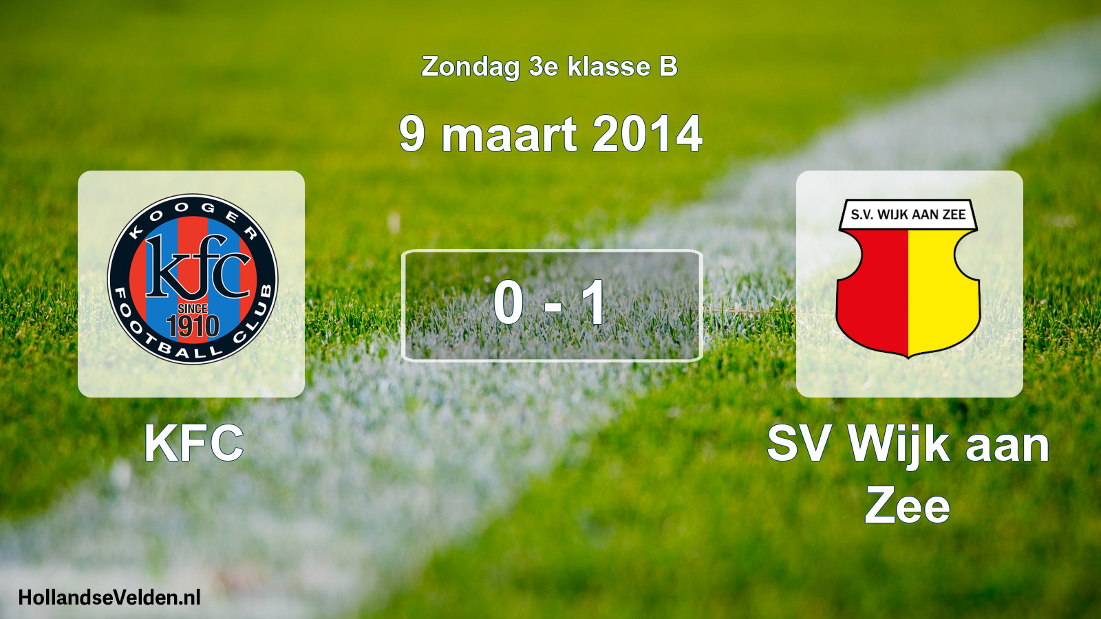 Total number of matches played: KFC - SV Wijk aan Zee 0 - 1 (9 March 2014)