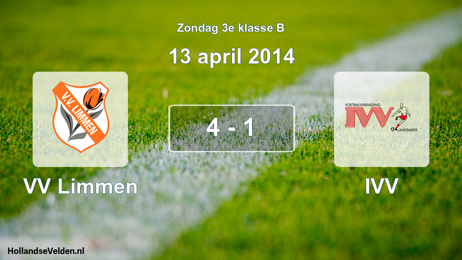 Total number of matches played: VV Limmen - IVV 4 - 1 (13 April 2014)