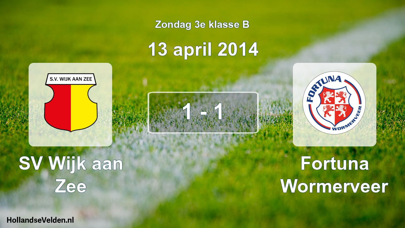 Total number of matches played: SV Wijk aan Zee - Fortuna Wormerveer 1 - 1 (13 April 2014)