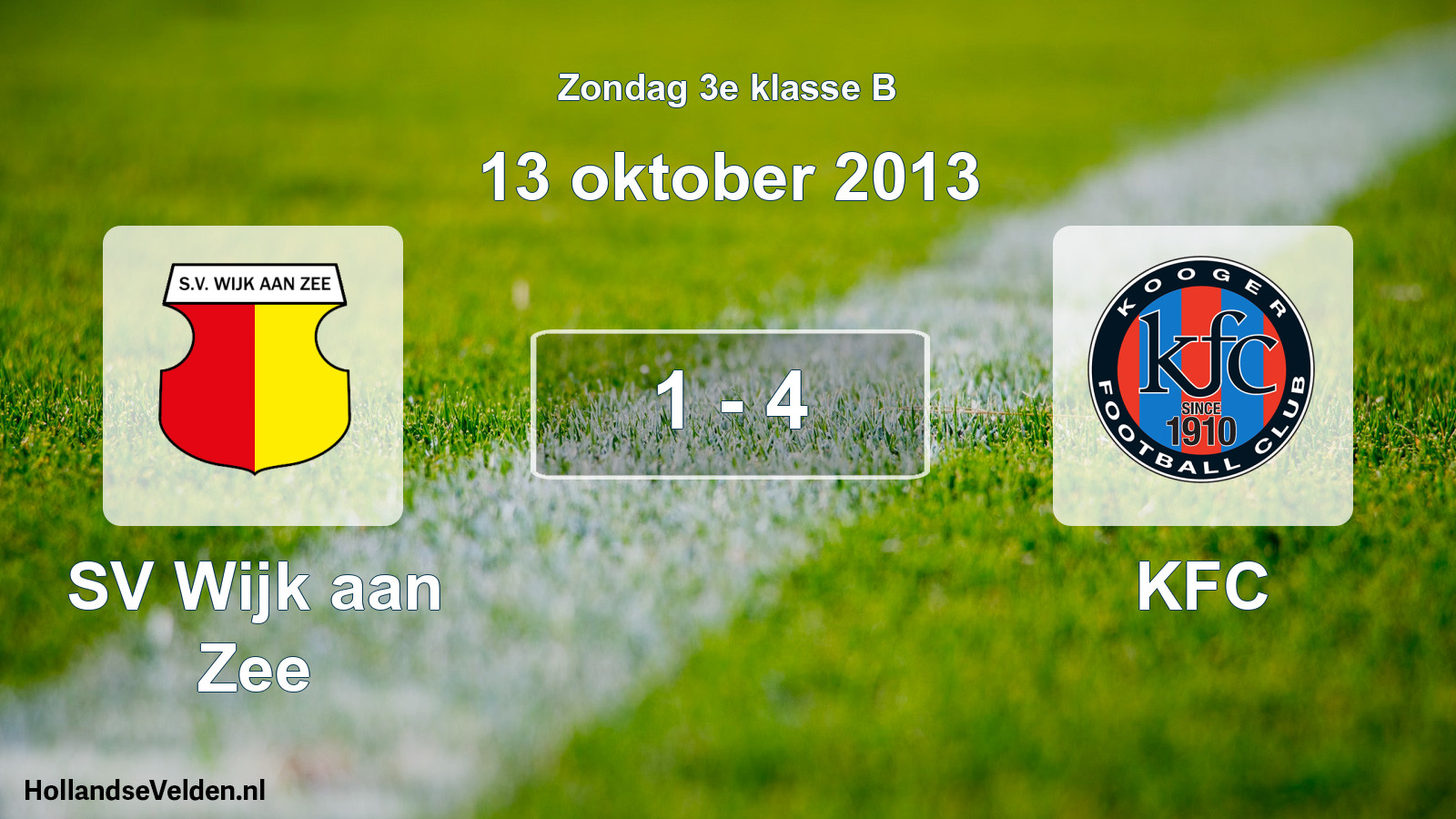 Total number of matches played: SV Wijk aan Zee - KFC 1 - 4 (13 October 2013)
