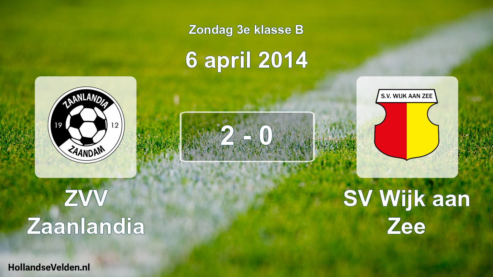 Total number of matches played: ZVV Zaanlandia - SV Wijk aan Zee 2 - 0 (6 April 2014)