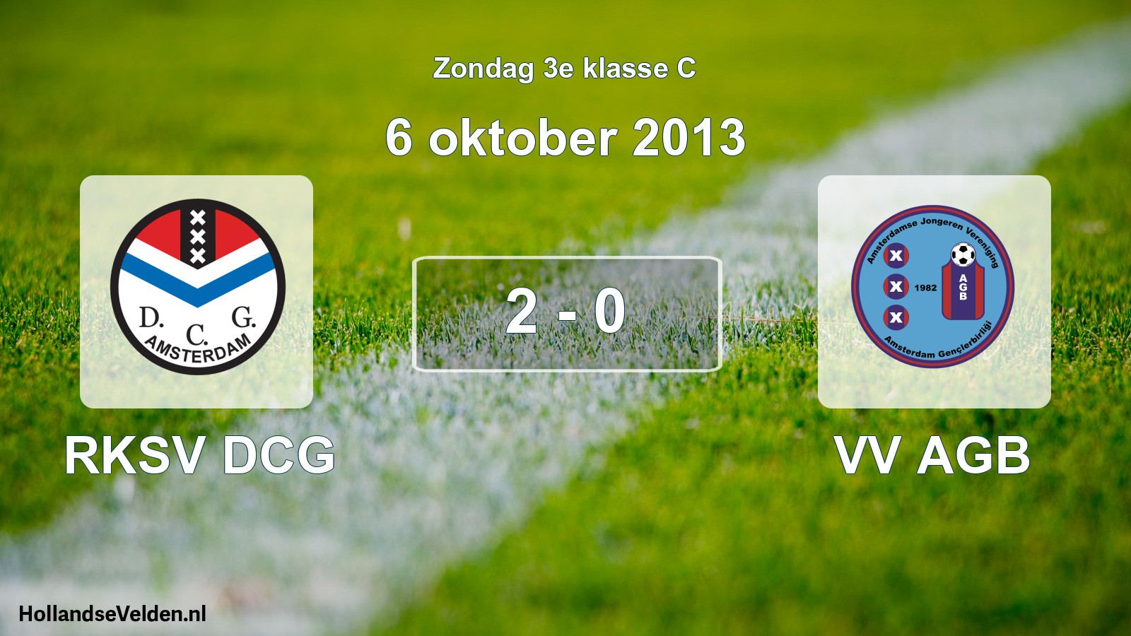 Total number of matches played: RKSV DCG - VV AGB 2 - 0 (6 October 2013)