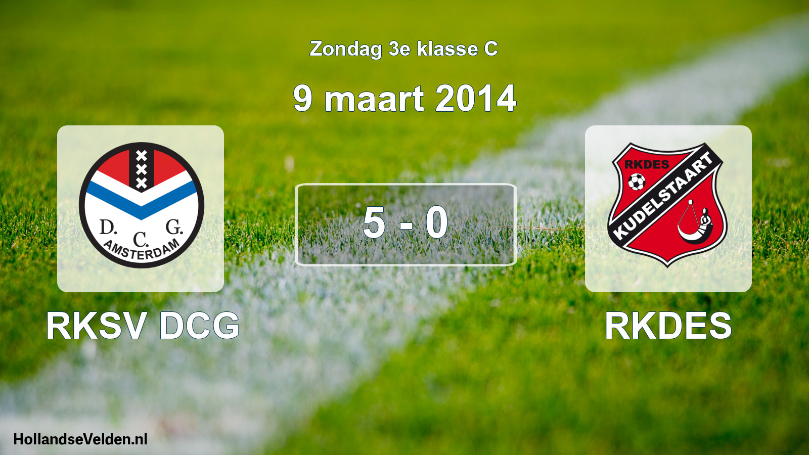 Total number of matches played: RKSV DCG - RKDES 5 - 0 (9 March 2014)