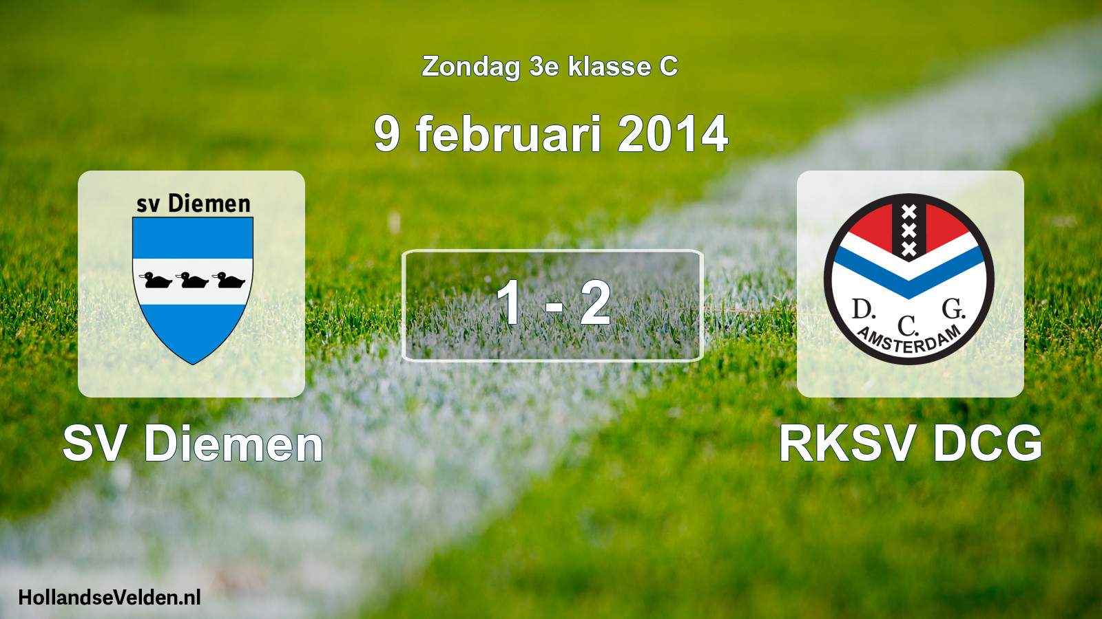 Total number of matches played: SV Diemen - RKSV DCG 1 - 2 (9 February 2014)