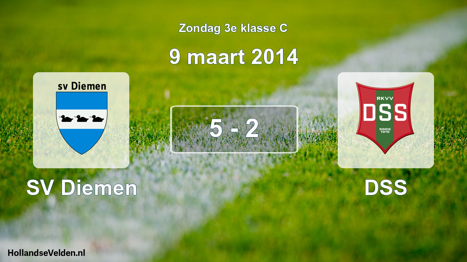 Total number of matches played: SV Diemen - DSS 5 - 2 (9 March 2014)