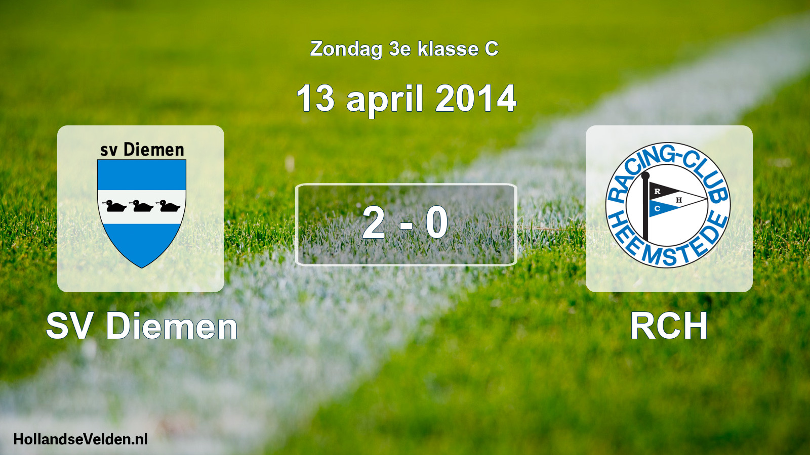 Total number of matches played: SV Diemen - RCH 2 - 0 (13 April 2014)
