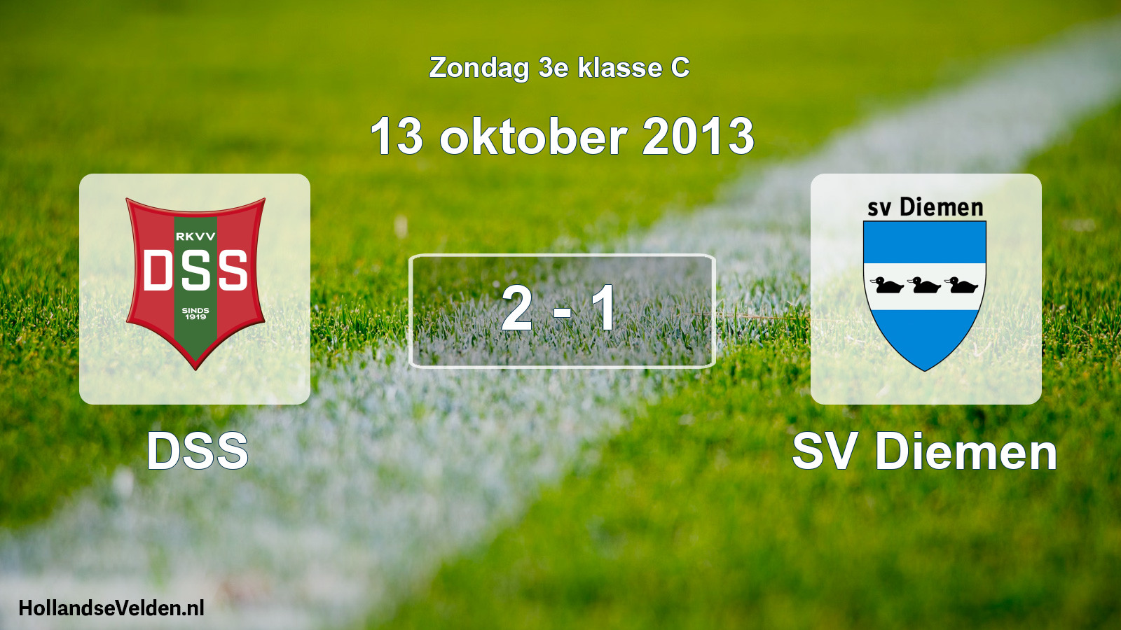 Total number of matches played: DSS - SV Diemen 2 - 1 (13 October 2013)