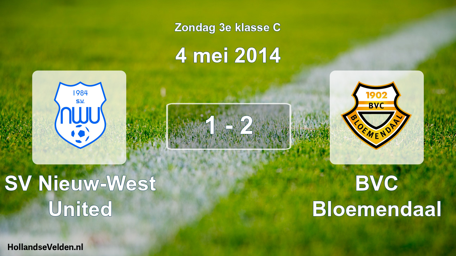 Total number of matches played: SV Nieuw-West United - BVC Bloemendaal 1 - 2 (4 May 2014)