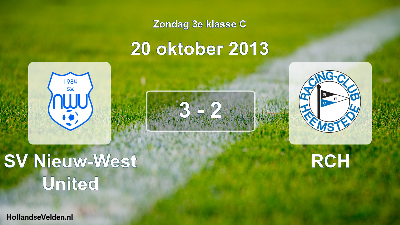 Total number of matches played: SV Nieuw-West United - RCH 3 - 2 (20 October 2013)
