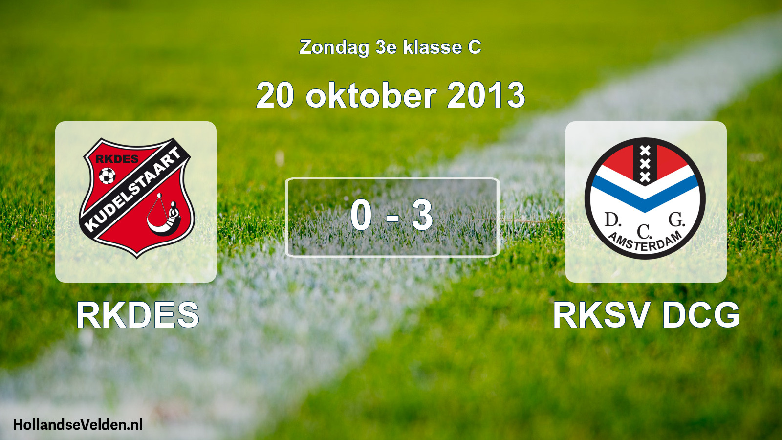 Total number of matches played: RKDES - RKSV DCG 0 - 3 (20 October 2013)