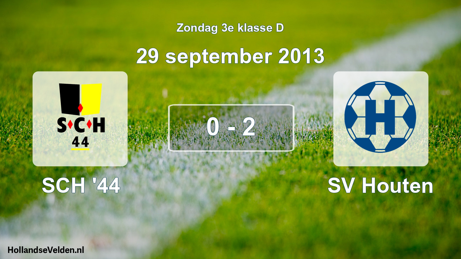 Total number of matches played: SCH '44 - SV Houten 0 - 2 (29 September 2013)