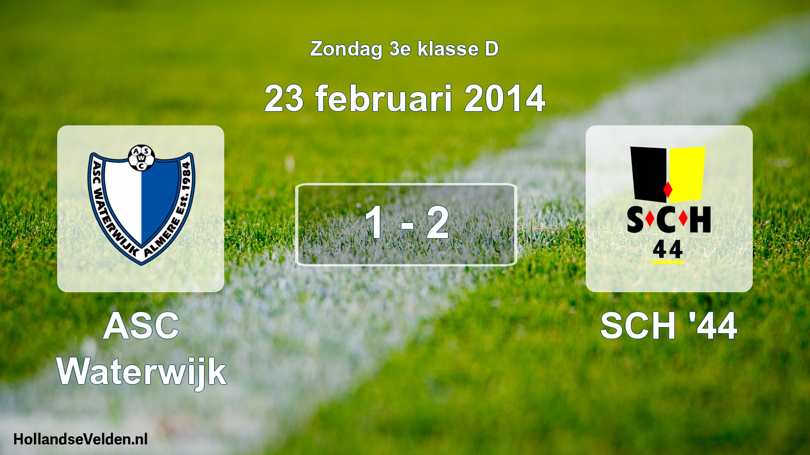 Total number of matches played: ASC Waterwijk - SCH '44 1 - 2 (23 February 2014)