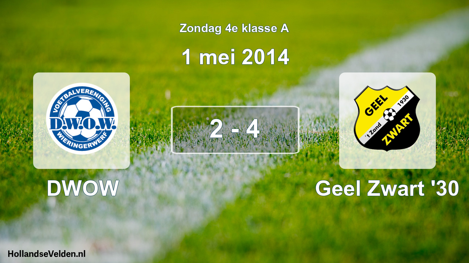 Total number of matches played: DWOW - Geel Zwart '30 2 - 4 (1 May 2014)
