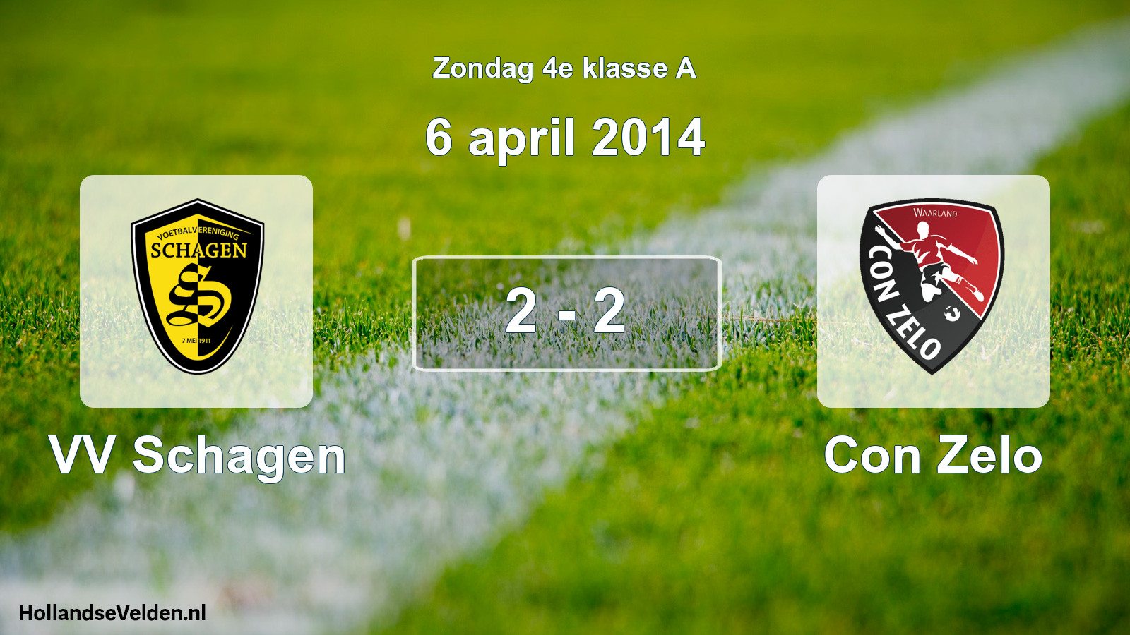 Total number of matches played: VV Schagen - Con Zelo 2 - 2 (6 April 2014)