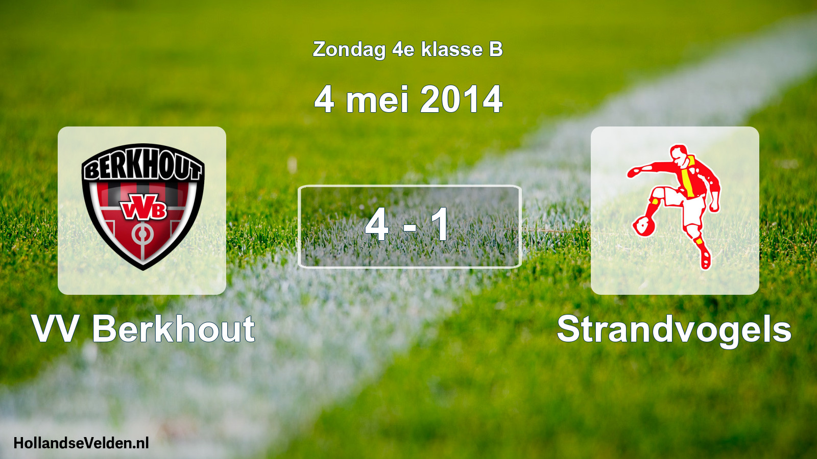 Total number of matches played: VV Berkhout - Strandvogels 4 - 1 (4 May 2014)