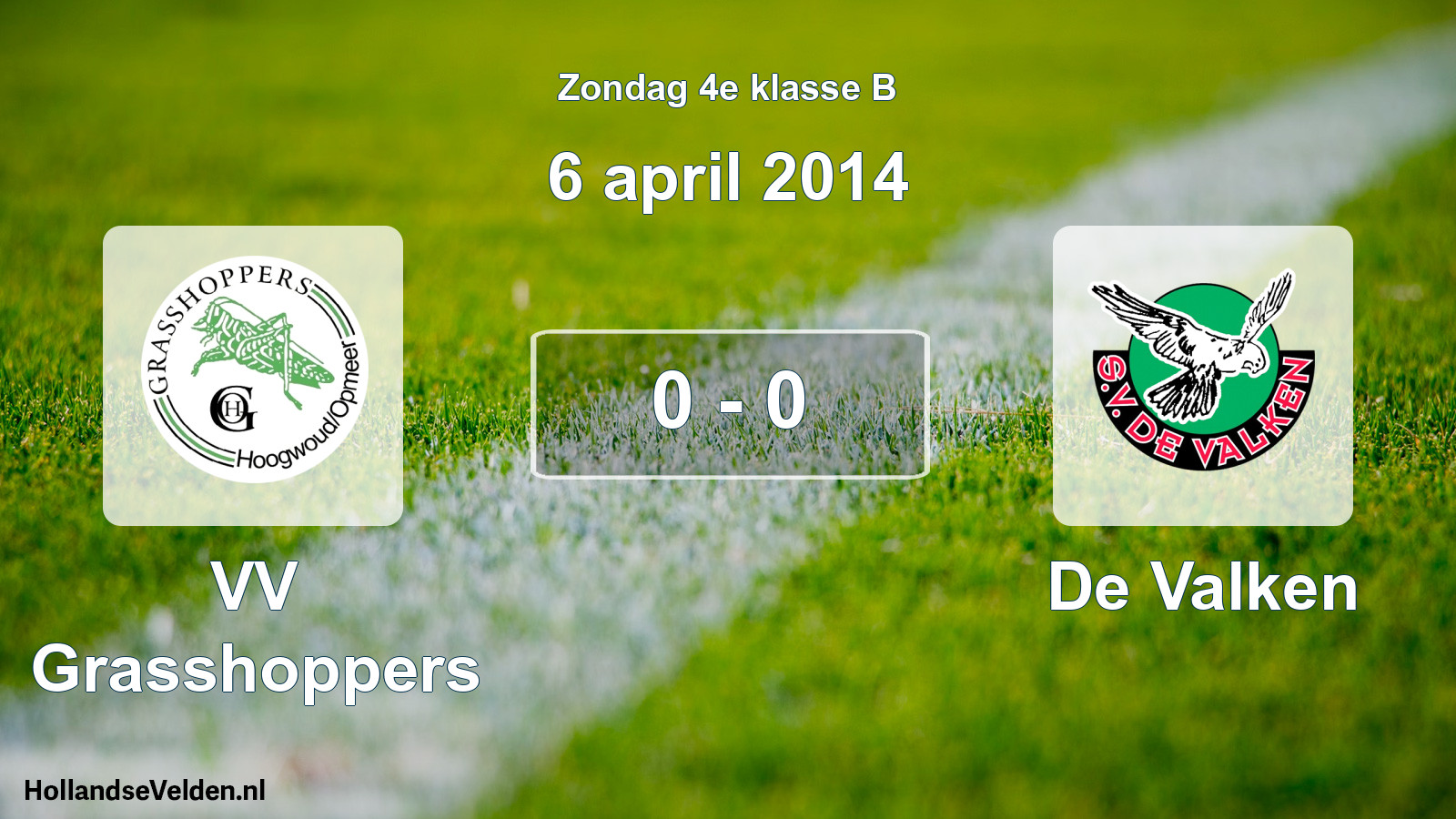 Total number of matches played: VV Grasshoppers - De Valken 0 - 0 (6 April 2014)