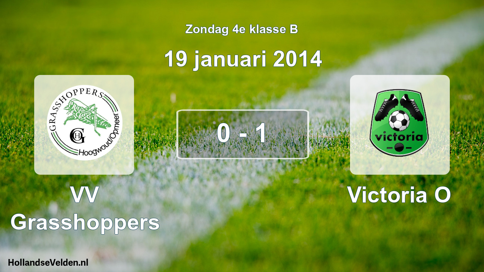 Total number of matches played: VV Grasshoppers - Victoria O 0 - 1 (19 January 2014)