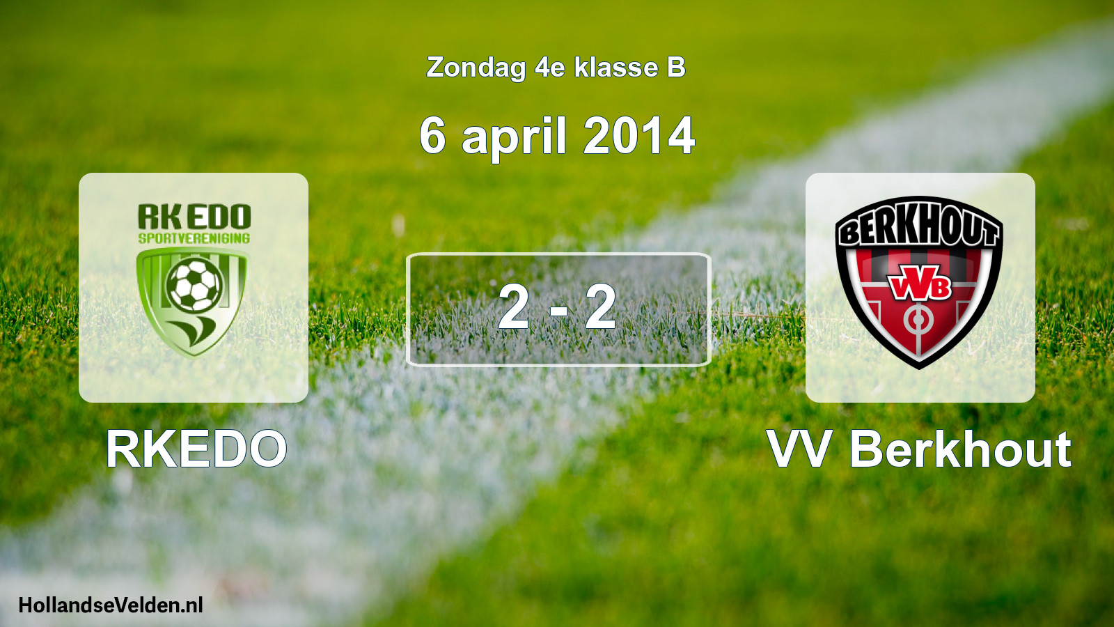 Total number of matches played: RKEDO - VV Berkhout 2 - 2 (6 April 2014)