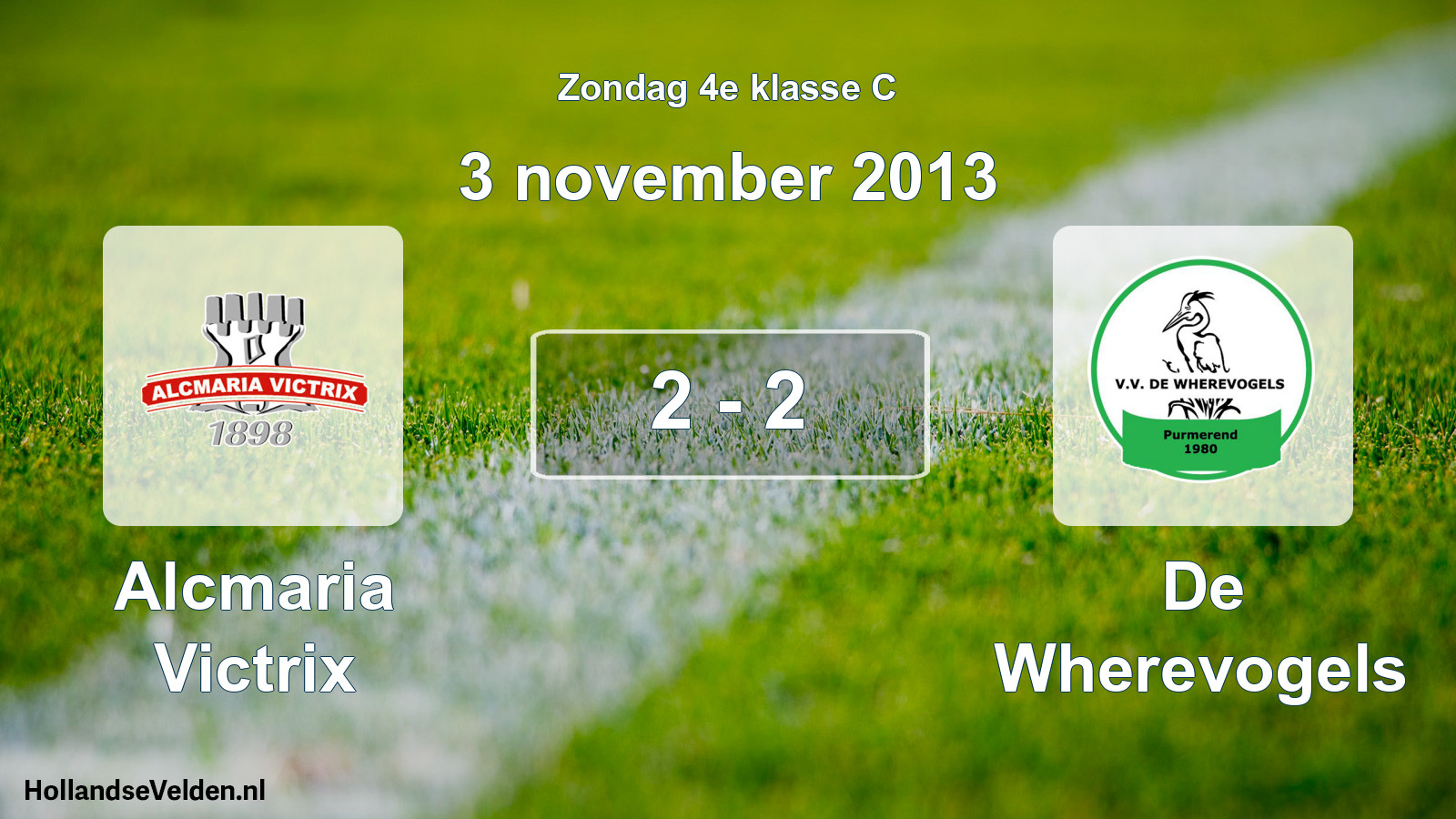 Total number of matches played: Alcmaria Victrix - De Wherevogels 2 - 2 (3 November 2013)