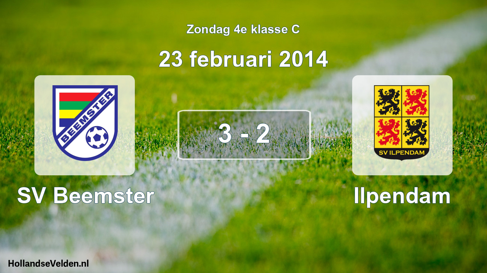 Total number of matches played: SV Beemster - Ilpendam 3 - 2 (23 February 2014)