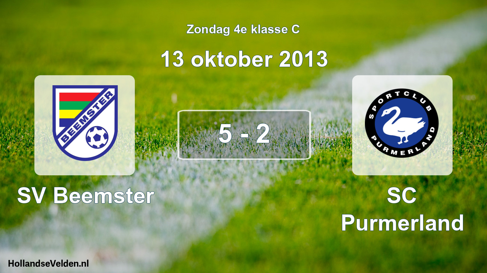 Total number of matches played: SV Beemster - SC Purmerland 5 - 2 (13 October 2013)