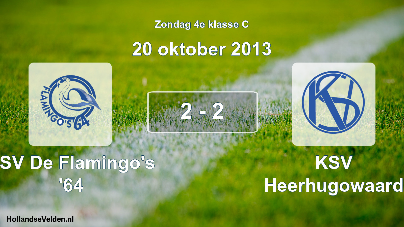Total number of matches played: ASV De Flamingo's '64 - KSV Heerhugowaard 2 - 2 (20 October 2013)