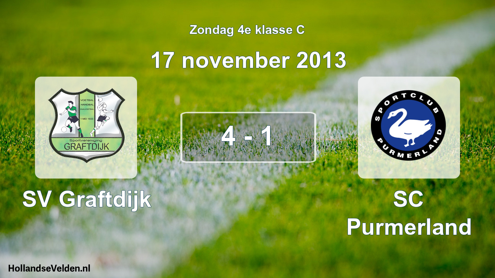 Total number of matches played: SV Graftdijk - SC Purmerland 4 - 1 (17 November 2013)