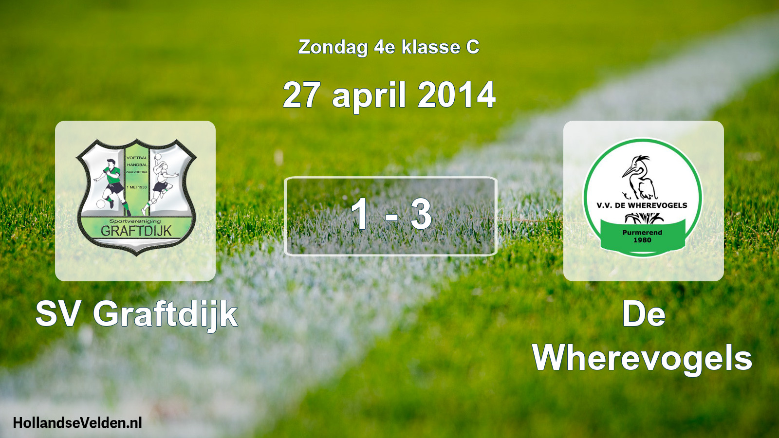 Total number of matches played: SV Graftdijk - De Wherevogels 1 - 3 (27 April 2014)