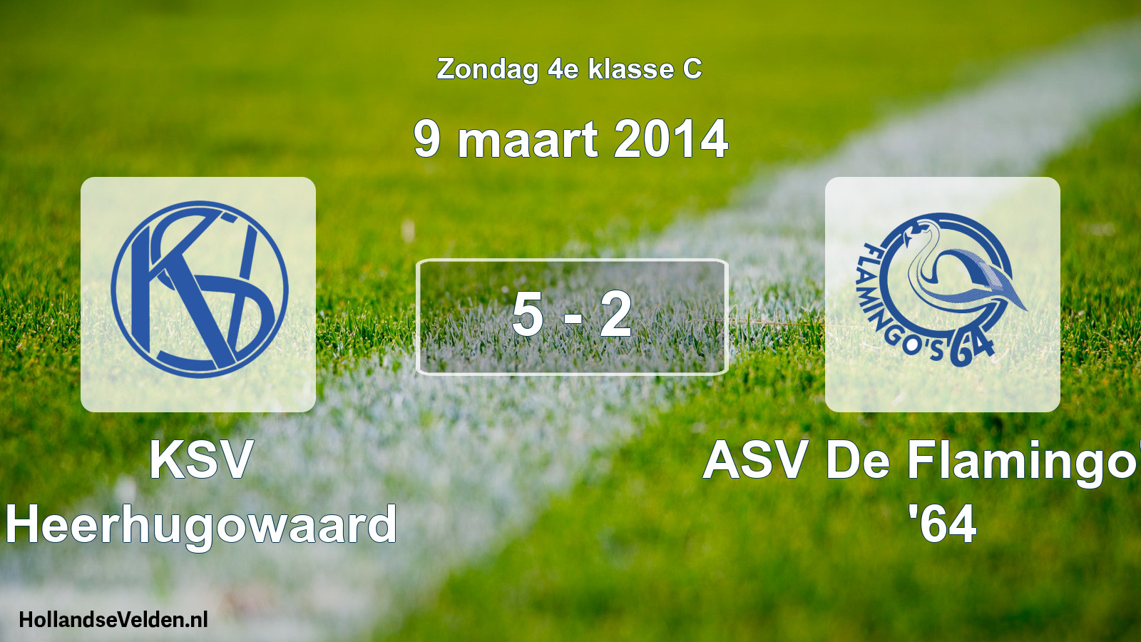Total number of matches played: KSV Heerhugowaard - ASV De Flamingo's '64 5 - 2 (9 March 2014)