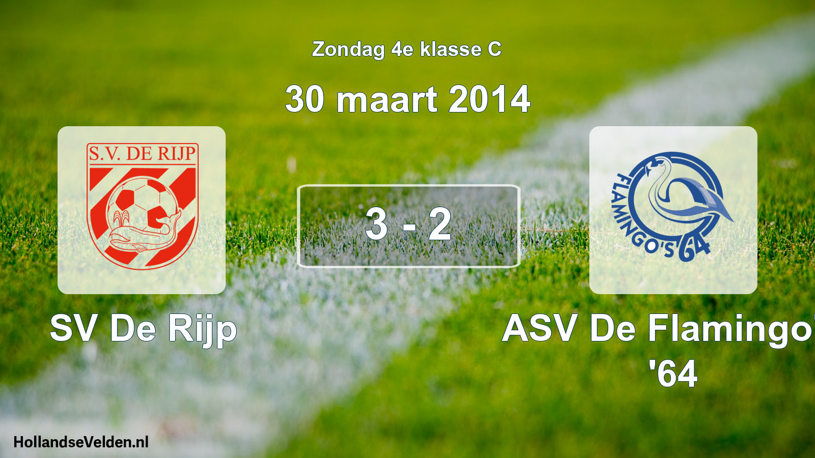 Total number of matches played: SV De Rijp - ASV De Flamingo's '64 3 - 2 (30 March 2014)