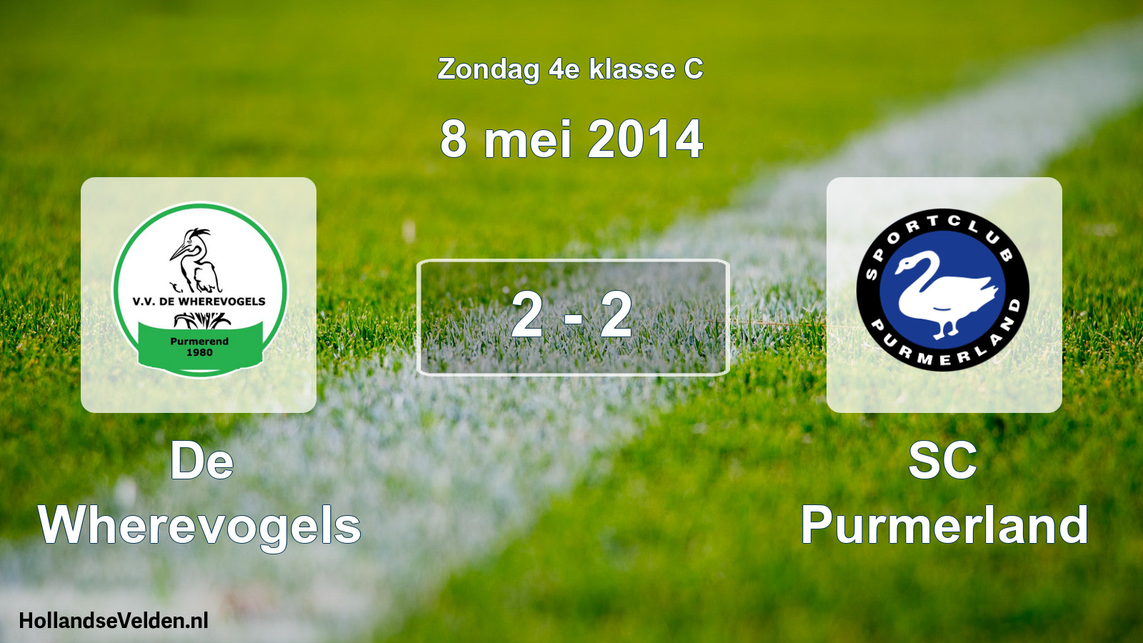 Total number of matches played: De Wherevogels - SC Purmerland 2 - 2 (8 May 2014)
