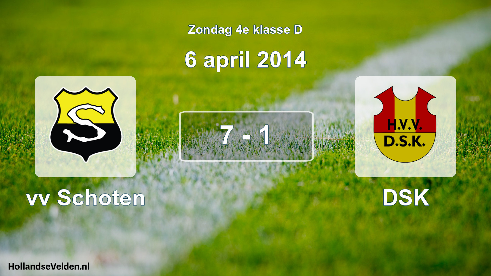Total number of matches played: vv Schoten - DSK 7 - 1 (6 April 2014)