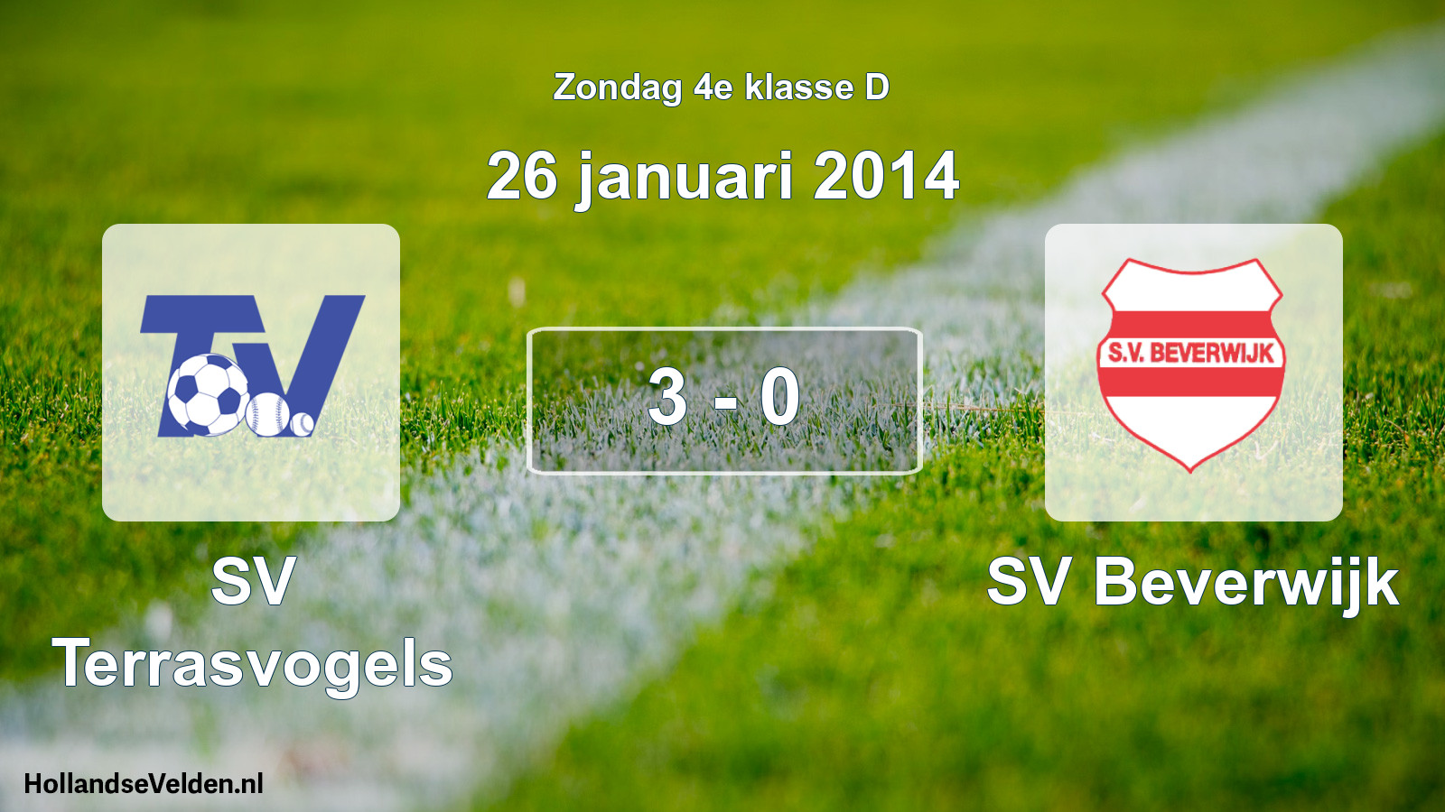 Total number of matches played: SV Terrasvogels - SV Beverwijk 3 - 0 (26 January 2014)