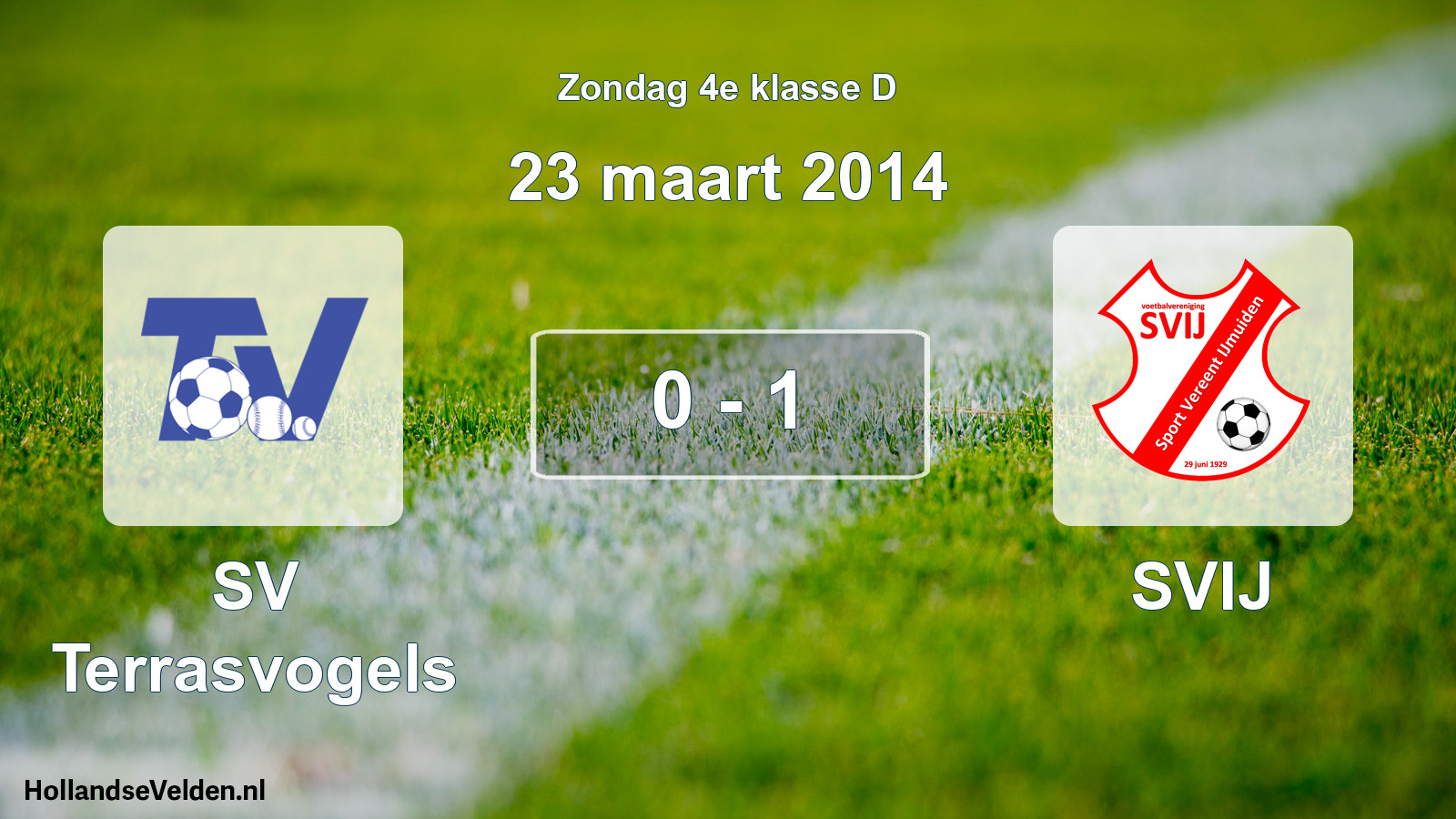 Total number of matches played: SV Terrasvogels - SVIJ 0 - 1 (23 March 2014)