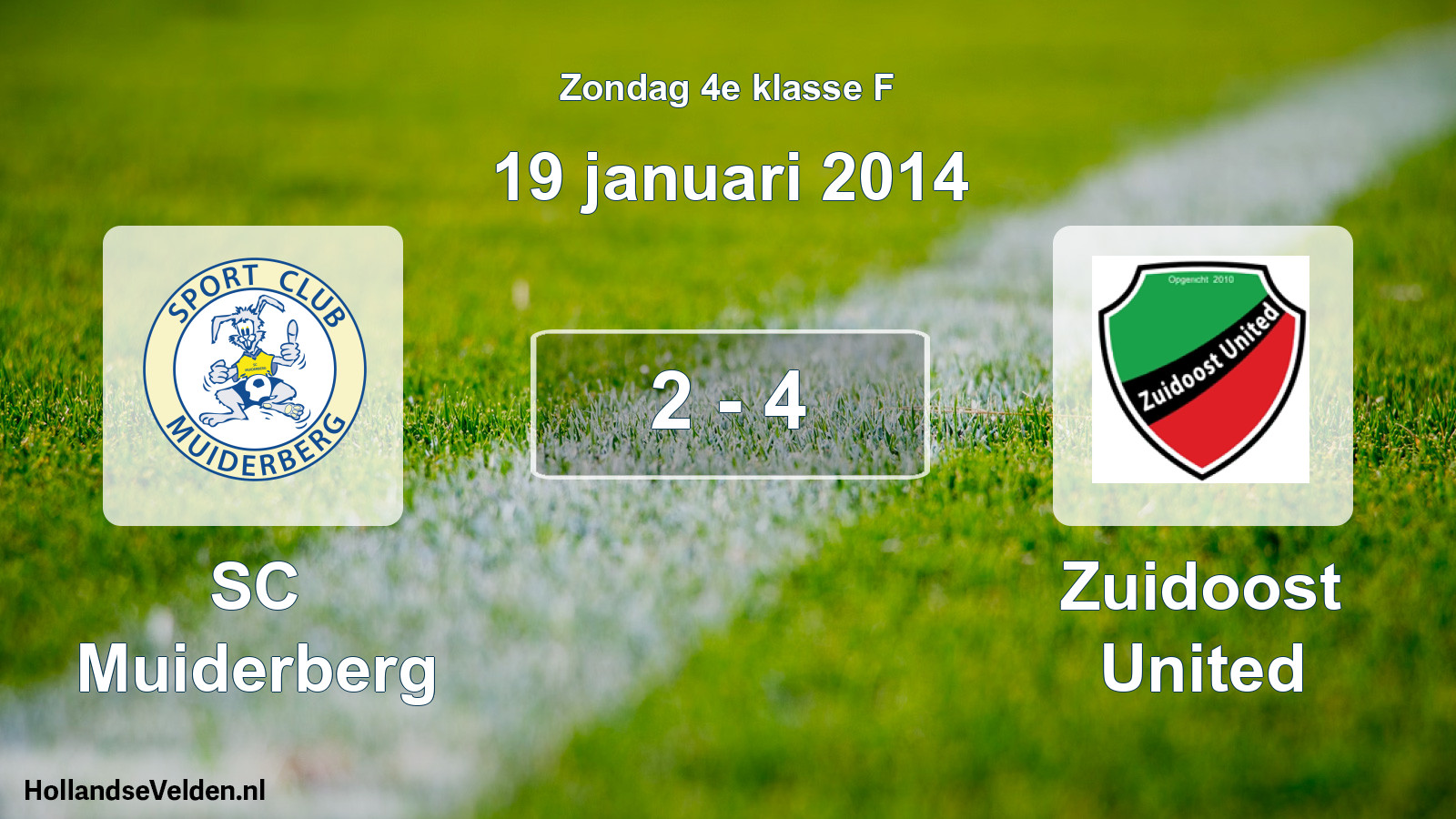 Total number of matches played: SC Muiderberg - Zuidoost United 2 - 4 (19 January 2014)
