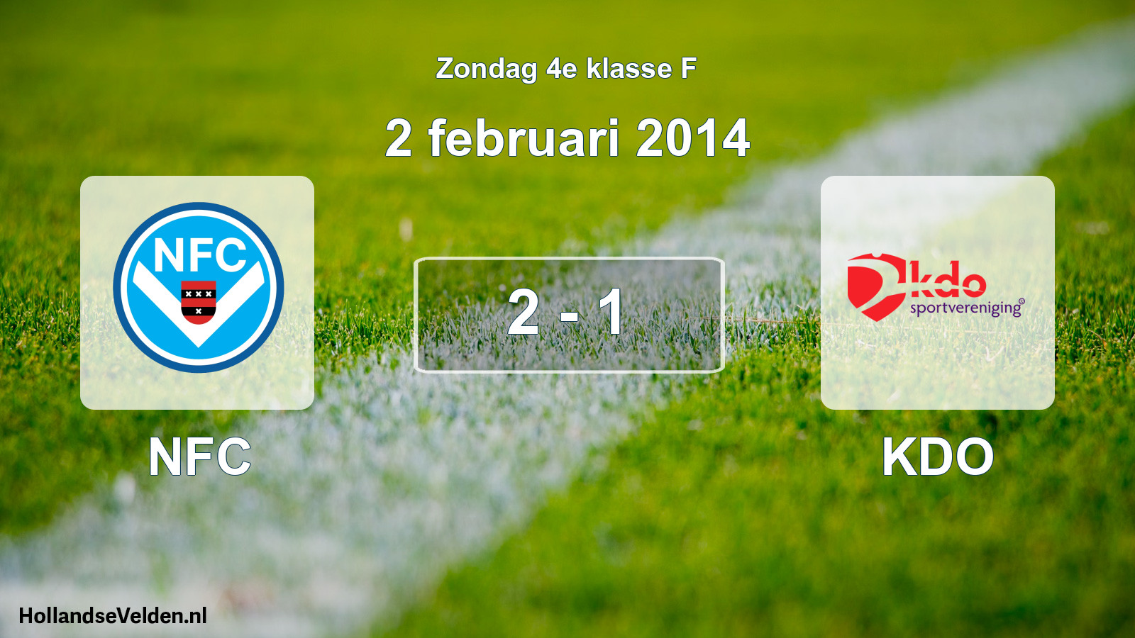 Total number of matches played: NFC - KDO 2 - 1 (2 February 2014)