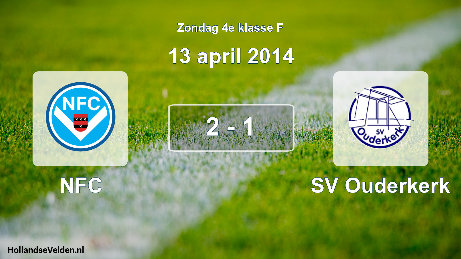 Total number of matches played: NFC - SV Ouderkerk 2 - 1 (13 April 2014)