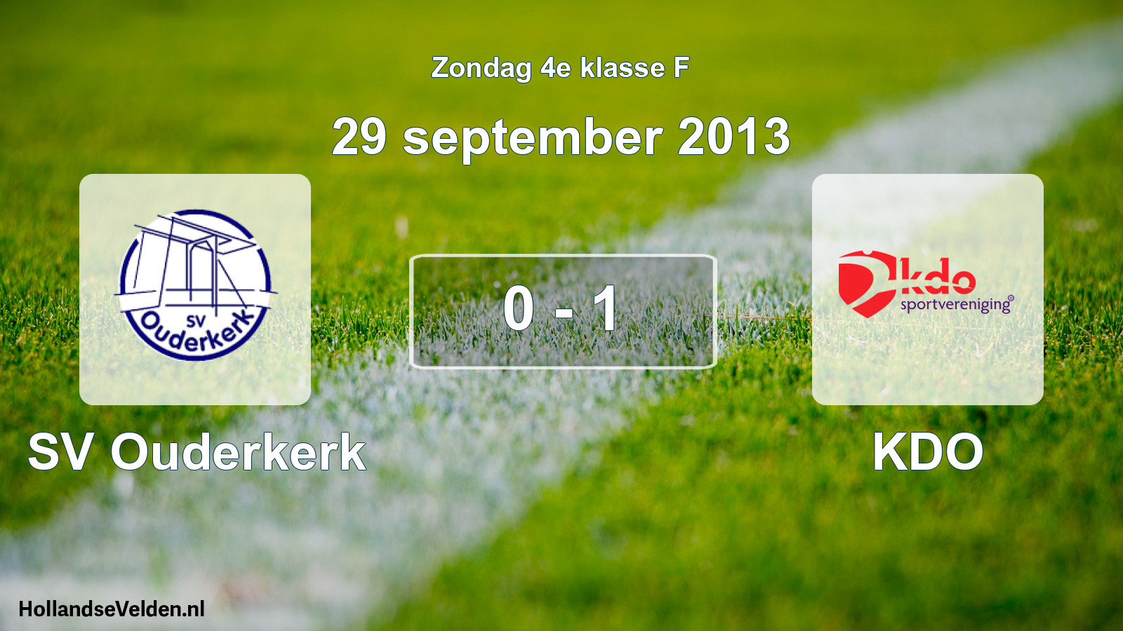 Total number of matches played: SV Ouderkerk - KDO 0 - 1 (29 September 2013)