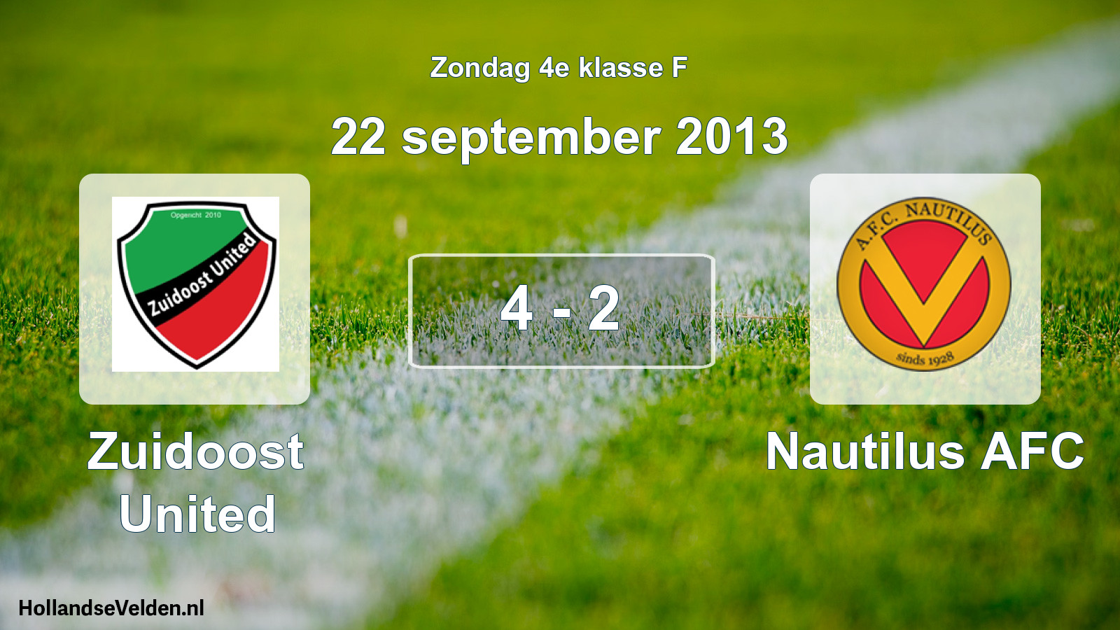 Total number of matches played: Zuidoost United - Nautilus AFC 4 - 2 (22 September 2013)