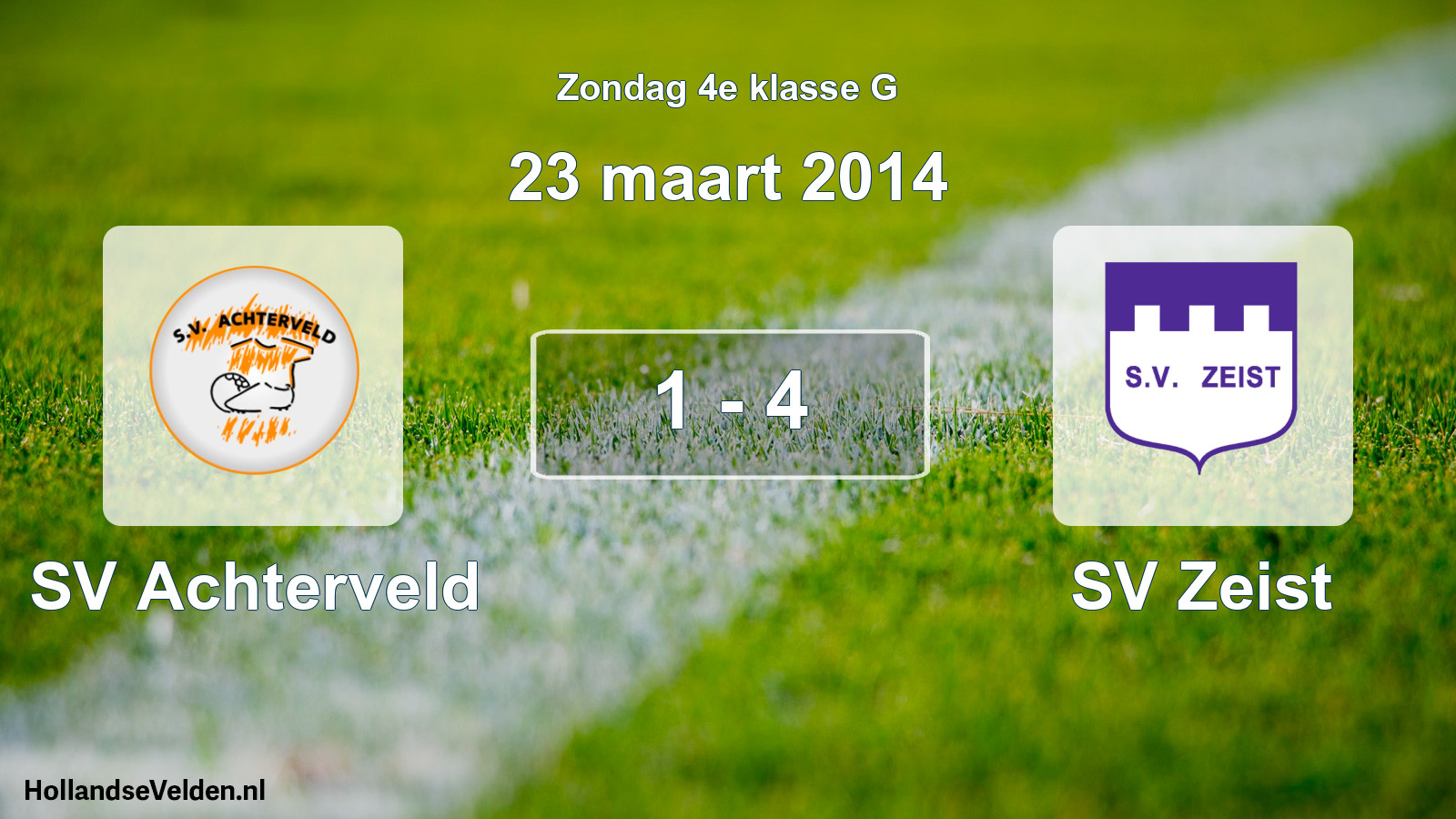 Total number of matches played: SV Achterveld - SV Zeist 1 - 4 (23 March 2014)