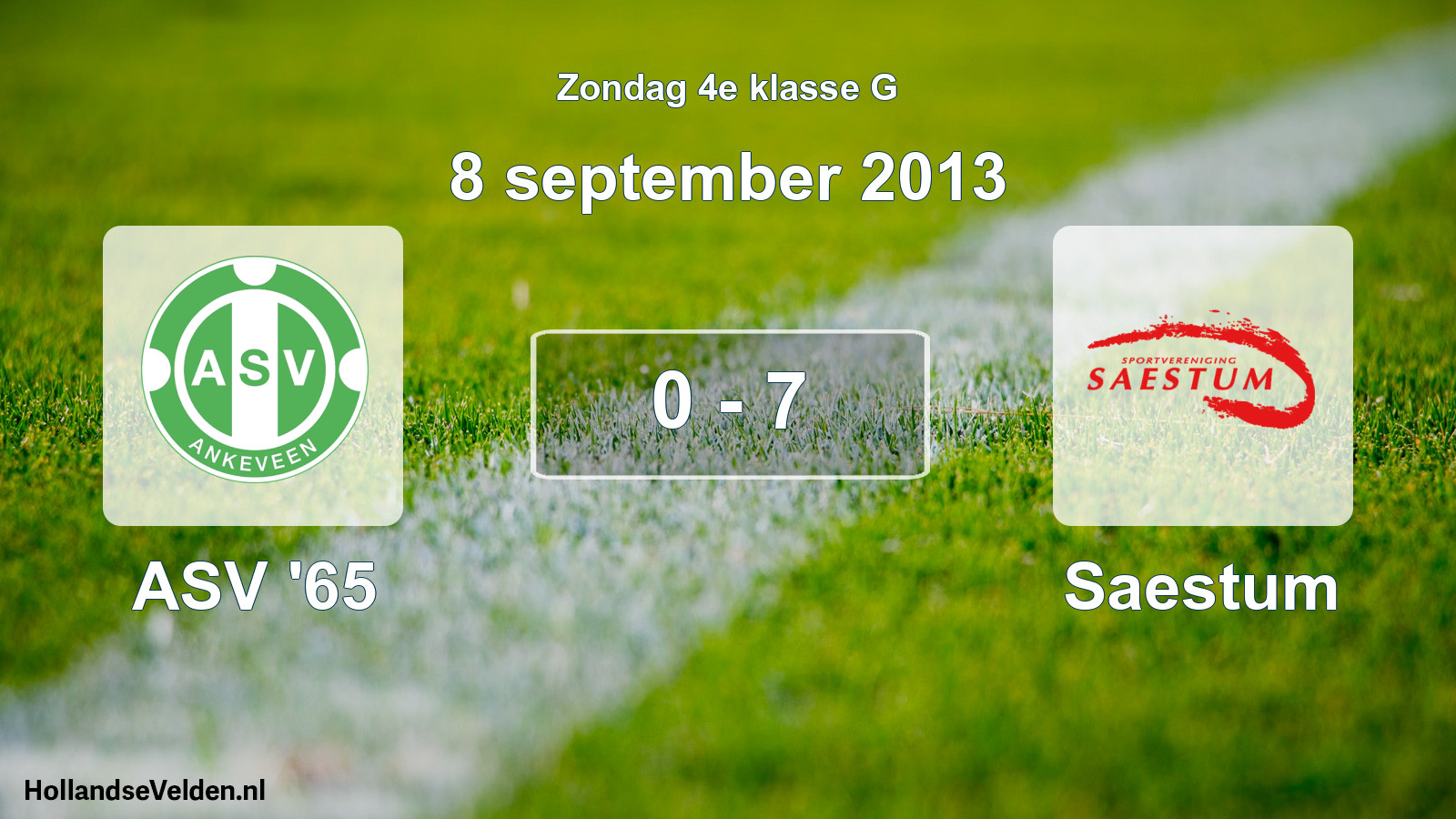 Total number of matches played: ASV '65 - Saestum 0 - 7 (8 September 2013)