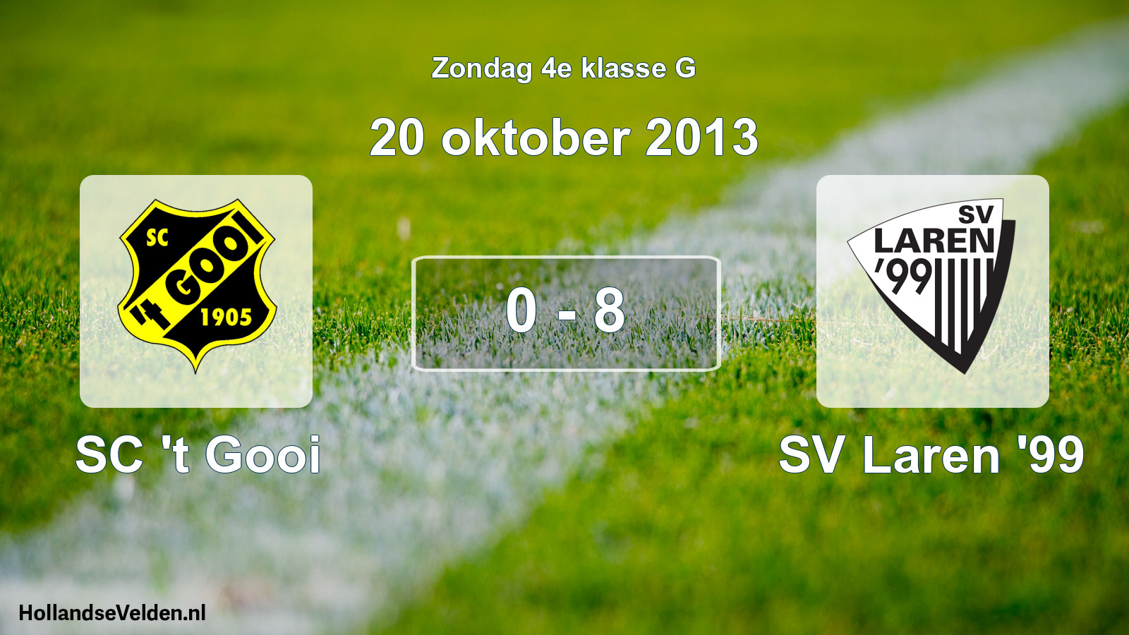 Total number of matches played: SC 't Gooi - SV Laren '99 0 - 8 (20 October 2013)