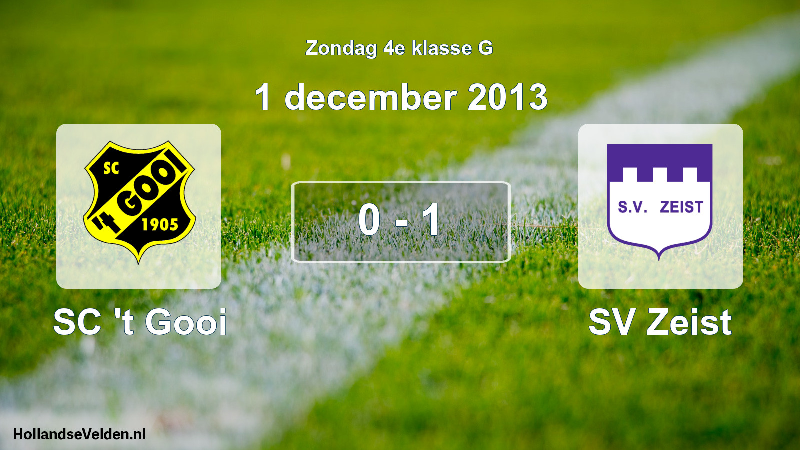 Total number of matches played: SC 't Gooi - SV Zeist 0 - 1 (1 December 2013)
