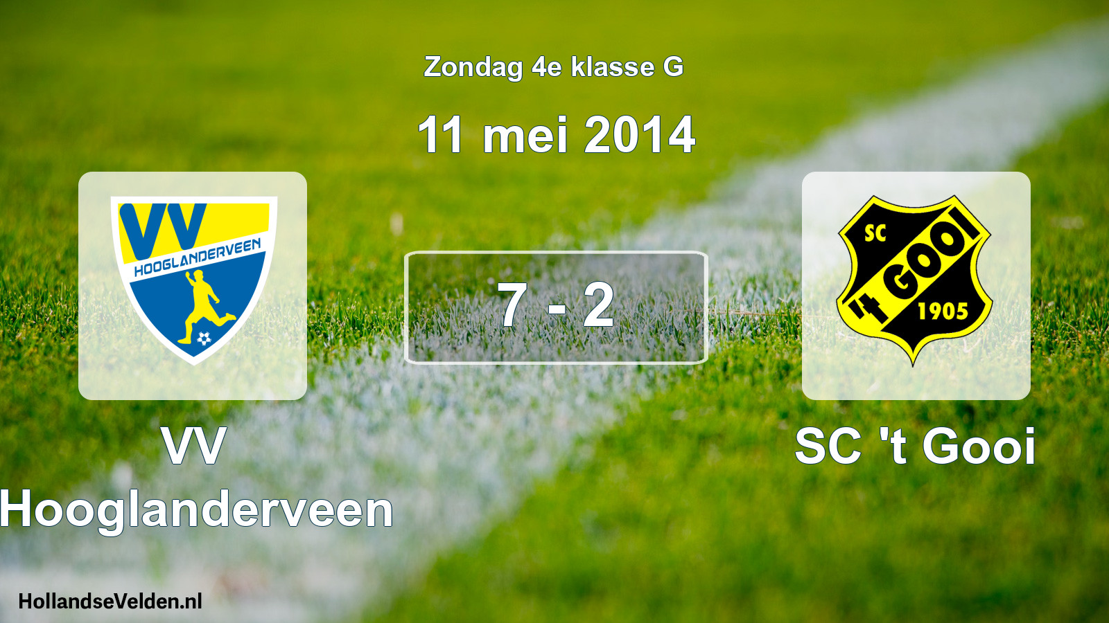 Total number of matches played: VV Hooglanderveen - SC 't Gooi 7 - 2 (11 May 2014)