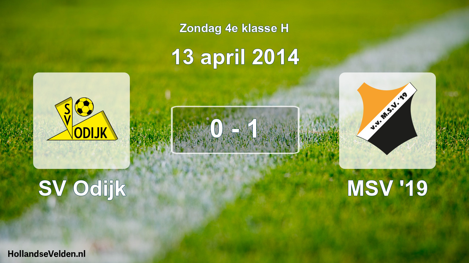 Total number of matches played: SV Odijk - MSV '19 0 - 1 (13 April 2014)