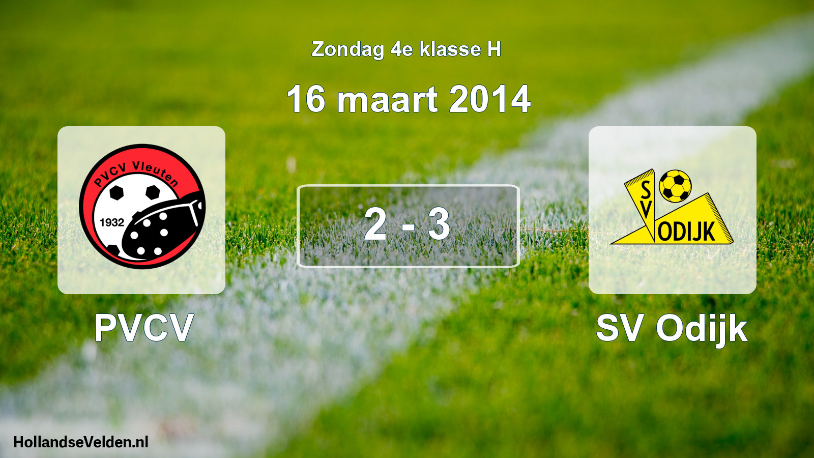 Total number of matches played: PVCV - SV Odijk 2 - 3 (16 March 2014)