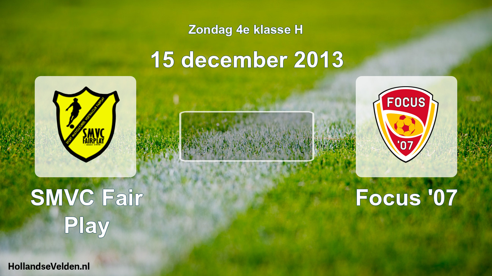 Scheduled Match: SMVC Fair Play - Focus '07 (15 December 2013)