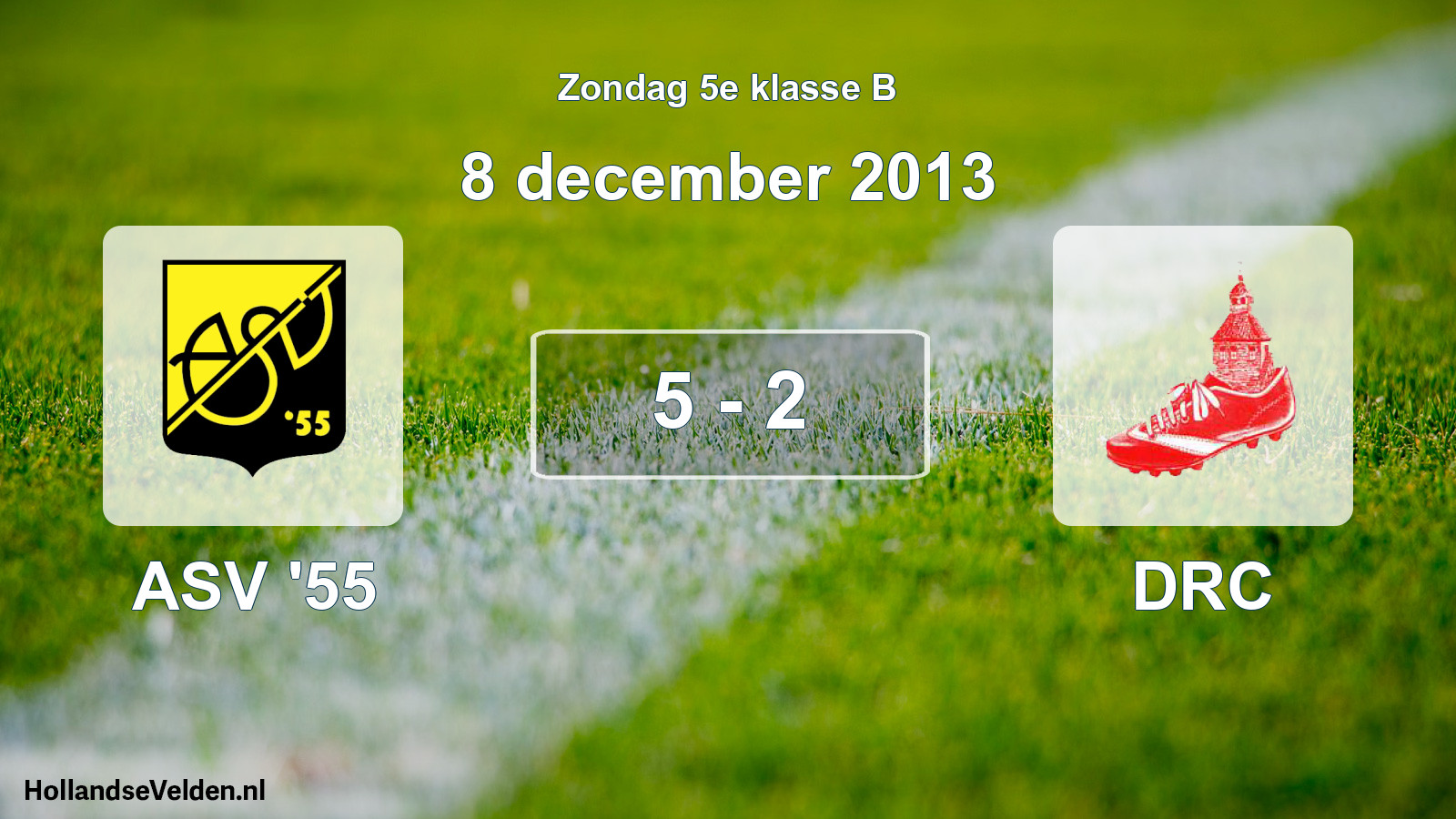 Total number of matches played: ASV '55 - DRC 5 - 2 (8 December 2013)